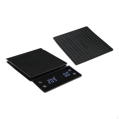 Кухонные весы с таймером Практичный светодиодный дисплей Умные 3 кг/0,1 г Кофе для выпечки Кафе Магазин Дом
