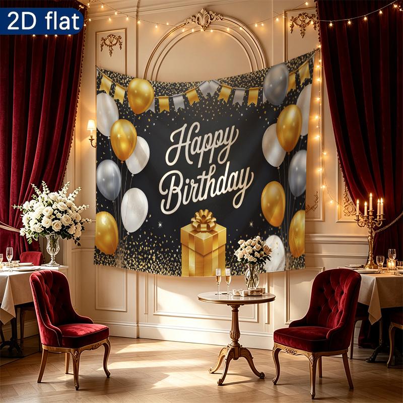 Party Backdrop Birthday White Silver Photo Booth Background Front Door Decor