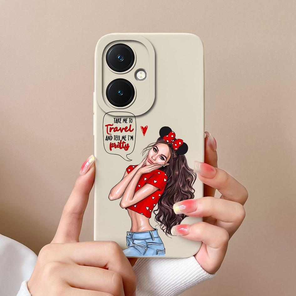 Чехол для телефона для Vivo X90 Pro V29 Lite Y36 Y27 Y17S Y78 + Высококачественная модная крутая защитная пленка для экрана для девочек и мальчиков, бампер, силиконовый мягкий корпус для Vivo Capa