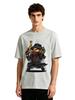 Mens Western Outlaw Cowboy Graphic Tshirt Retro Wild West Print Casual Short Sleeve White Cotton Tee