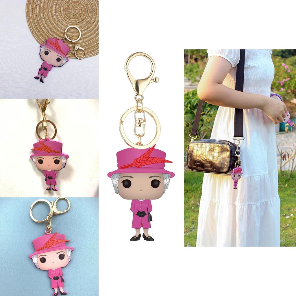 Королева Елизавета II Розово-красный Брелок Подвеска Сувенир Аксессуар для сумки Подарок