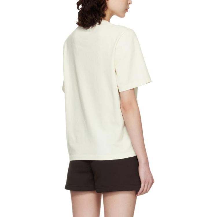 Maison Kitsune Logo Patch Round Neck Short Sleeve T-Shirt Women tops QW00114KJ01190443