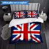 3PCS British Flag Artwork Bedding Set 2D Printing (Includes 1 Duvet Cover + 2 Pillowcases Coreless), Bedroom decor,Fan gift