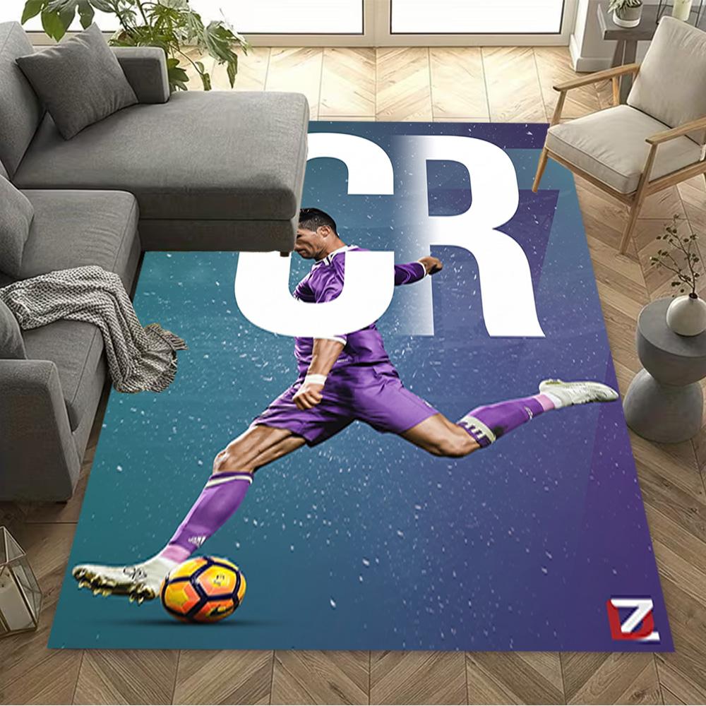 Ronaldo's Golden Legacy Area Rug Perfect for Living Rooms Game Room Decorate room Outdoor Antislip Carpet Decorate Offices