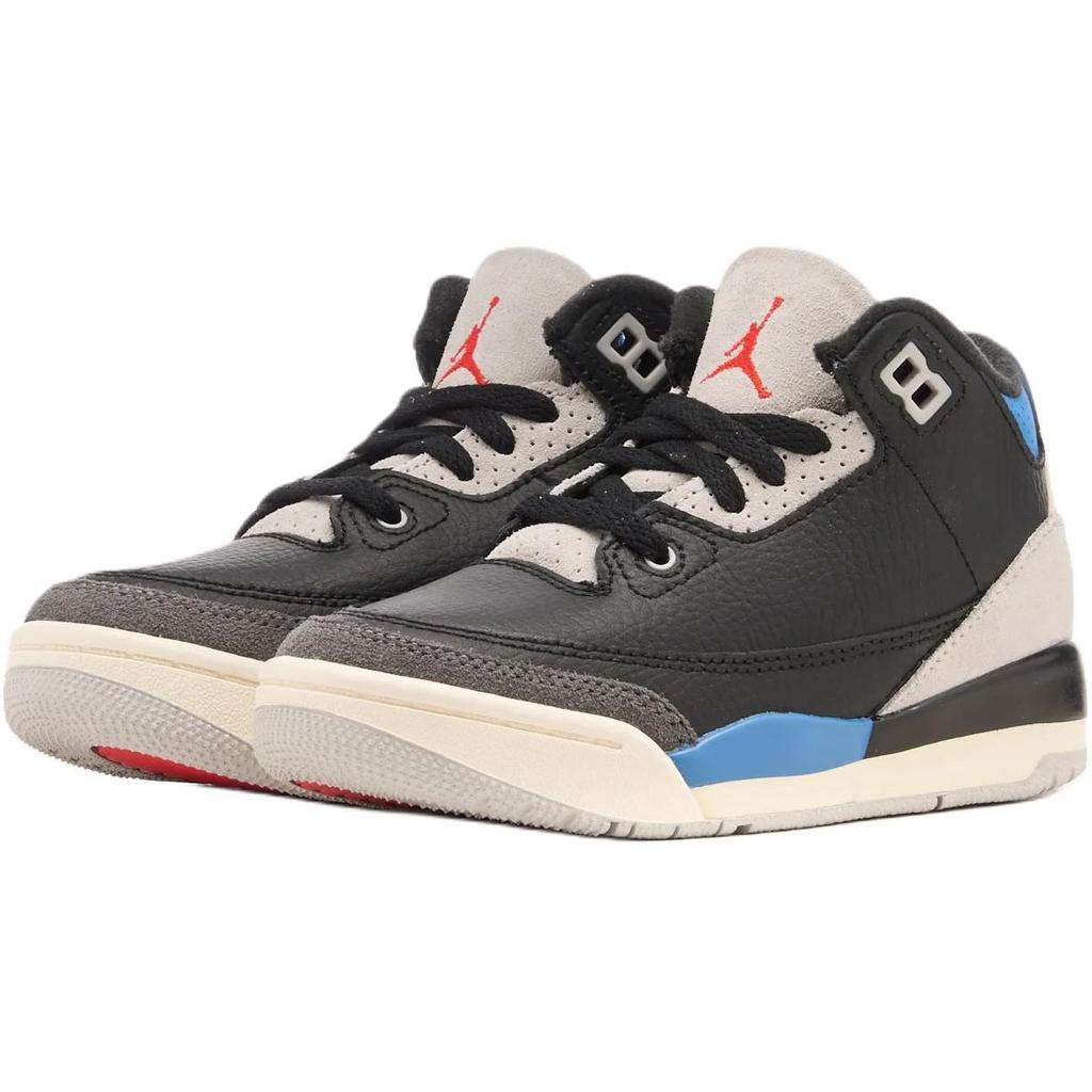 Air Jordan 3 Retro OG PS Rare Air Детские кроссовки Черный/Красный чили/Нейтральный серый IB8969-004