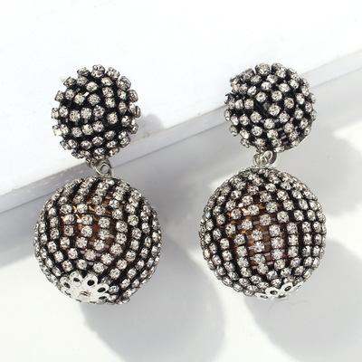 2022 New Products 16 Colors New Rhinestones Jewelry Statement Earrings Big Glass Drop Earrings for Women Fashion Accessories