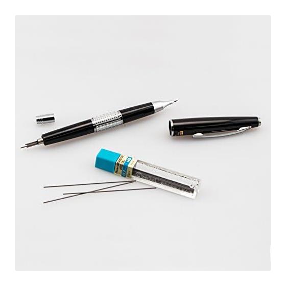 Механический карандаш Pentel KERRY 0,7 мм Ограниченная серия Черный (Импортный) - 1971 Классическая роскошная чертежная ручка в стиле колпачка, Зарубежный цвет P1037-A, Алюминий,