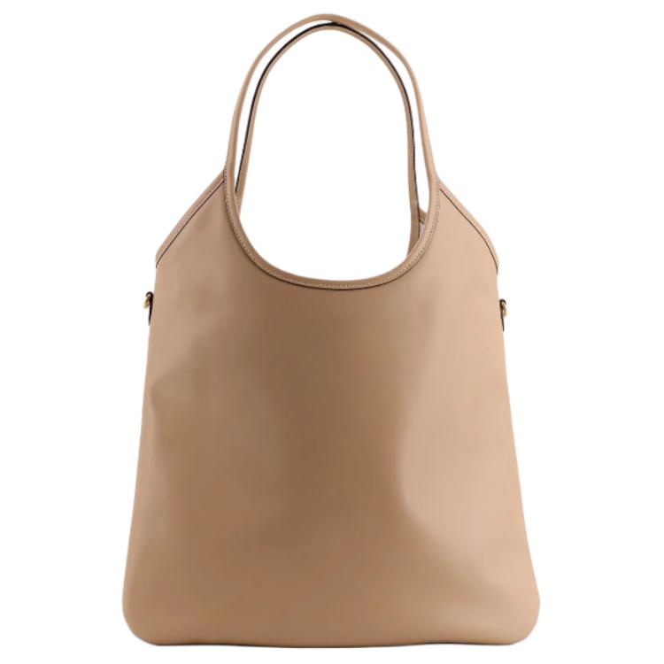 Miu Miu Front Logo Letter Patch Stitching Design Leather And Cotton Shoulder Bag Women shoulder bag Beige 5BG231_VMLN_2CRWF_0_036