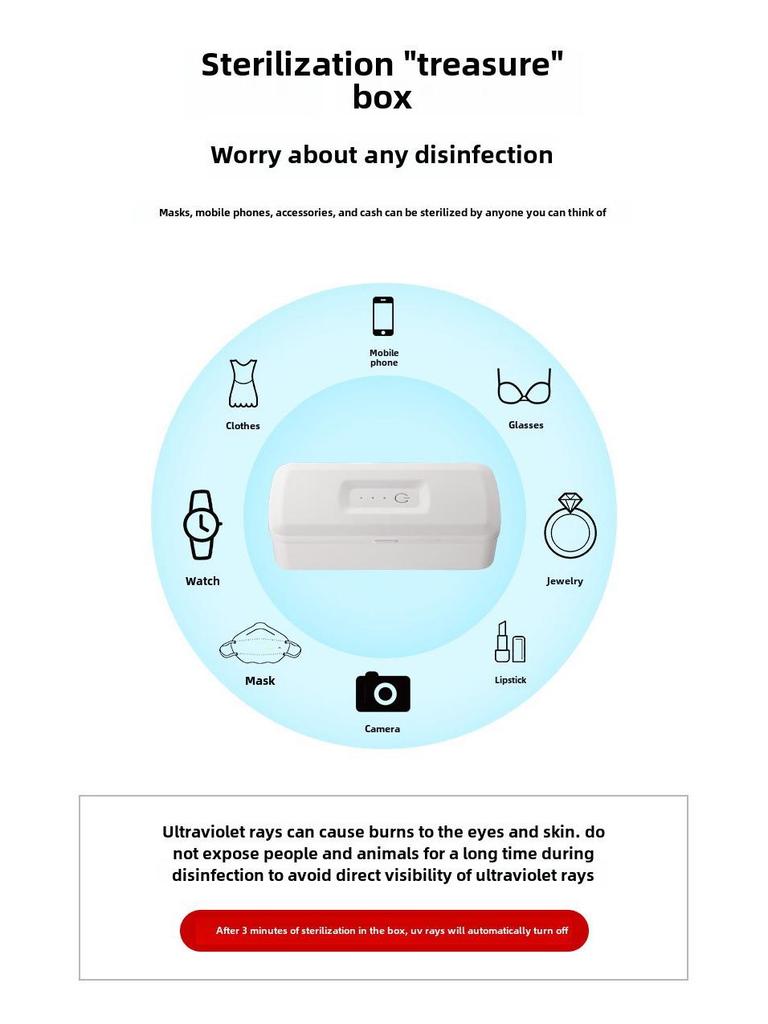 Multifunctional UV Disinfection Box for Phones, Pacifiers, and Underwear