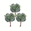 Artificial Eucalyptus Leaves Stems with White Seeds Short Silver Dollar Fake Green Leaf Stem Artificial Flowers Greenery Stems Plants