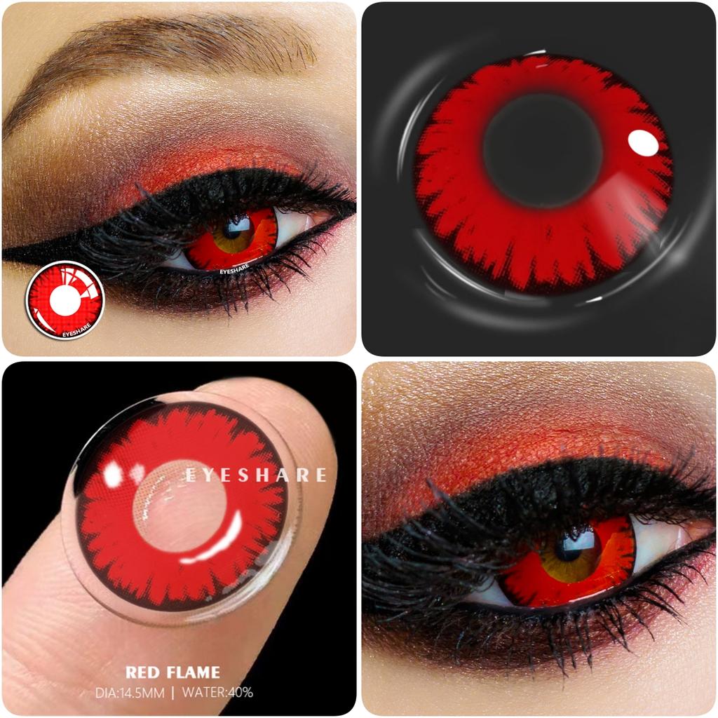 Eyeshare Цветные контактные линзы для косплея для глаз Ayy Series Контактный макияж Sharingan Beauty Красные контактные линзы Косметические цветные линзы для глаз