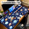 Astronaut Space Theme Personalized Mouse Pad Custom Name Text Non Slip Desk Pad For Laptop Office Desktop