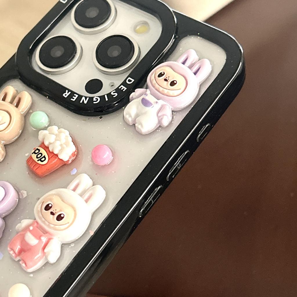 New Trendy Resin Drip glueCartoon Phone Case For iPhone 15 14 13 12 11 Pro Max Plus 15plus 14plus Fashion Cartoon Cover