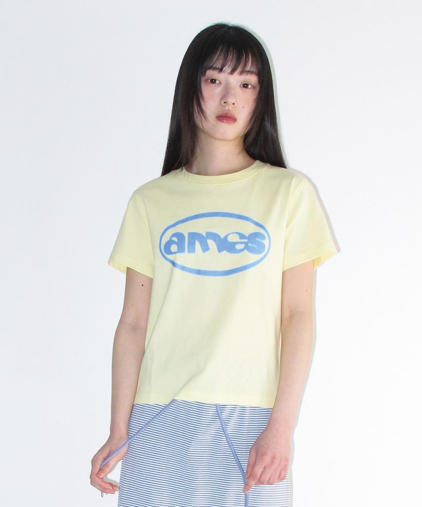 AMES-WORLDWIDE Ames Circle Logo Symbol Tee Yellow