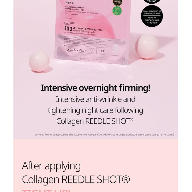 VT - Collagen Reedle Shot 100 2Step Hydrogel Mask Bundle Set