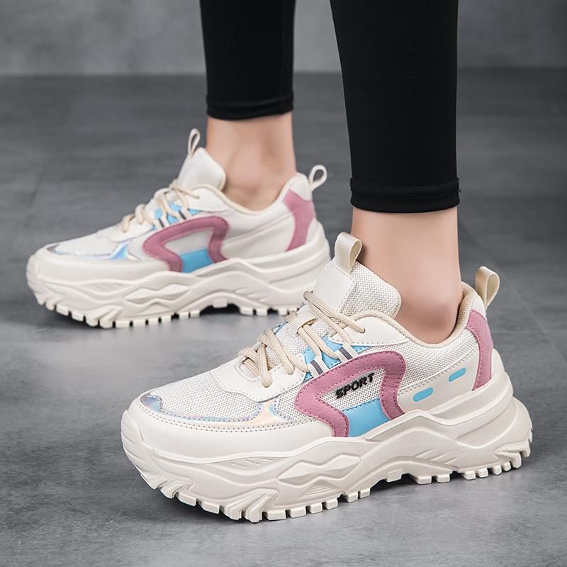 Обувь женская осенняя корейская версия Ins Dad Shoes женская студенческая спортивная обувь для бега женская универсальная белая обувь