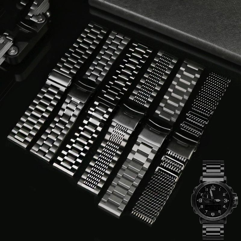 24 мм цельный ремешок для часов из нержавеющей стали для серии Casio PROTREK PRW-6600 PRG-600Y PRG-650 PRG-600 Мужские аксессуары для часов