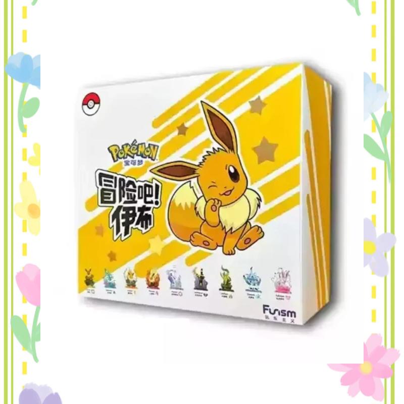 Горячая Bandai Pokemon Аниме Funism Оригинальное Приключение Семья Иви Слепой Куб Фигурка Действия Jolteon Sylveon Коллекция Детская Игрушка Подарок