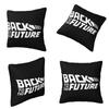 Retro Back To The Future Square Pillowcase Cushion Cover Comfort Pillow Case Throw Pillow Cover for Home Bedroom Car