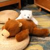 Kawaii Comfort, мягкая плюшевая подушка с животными, белый медведь, бурый медведь, панда, лежащая на подушке-кукле, украшает комнату
