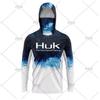 2024 Новый HUK Костюм для рыбалки с длинным рукавом, капюшоном и маской, защита от УФ, дышащая футболка для рыбалки Luya, повседневная спортивная одежда для рыбалки