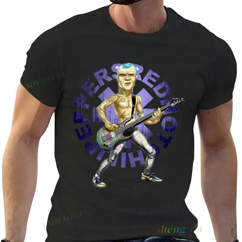 Футболка Anthony Рок-группа Streetwear Харадзюку Футболка Red Hot Chili Peppers Огненный Кальмар Графическая футболка Унисекс Женская одежда