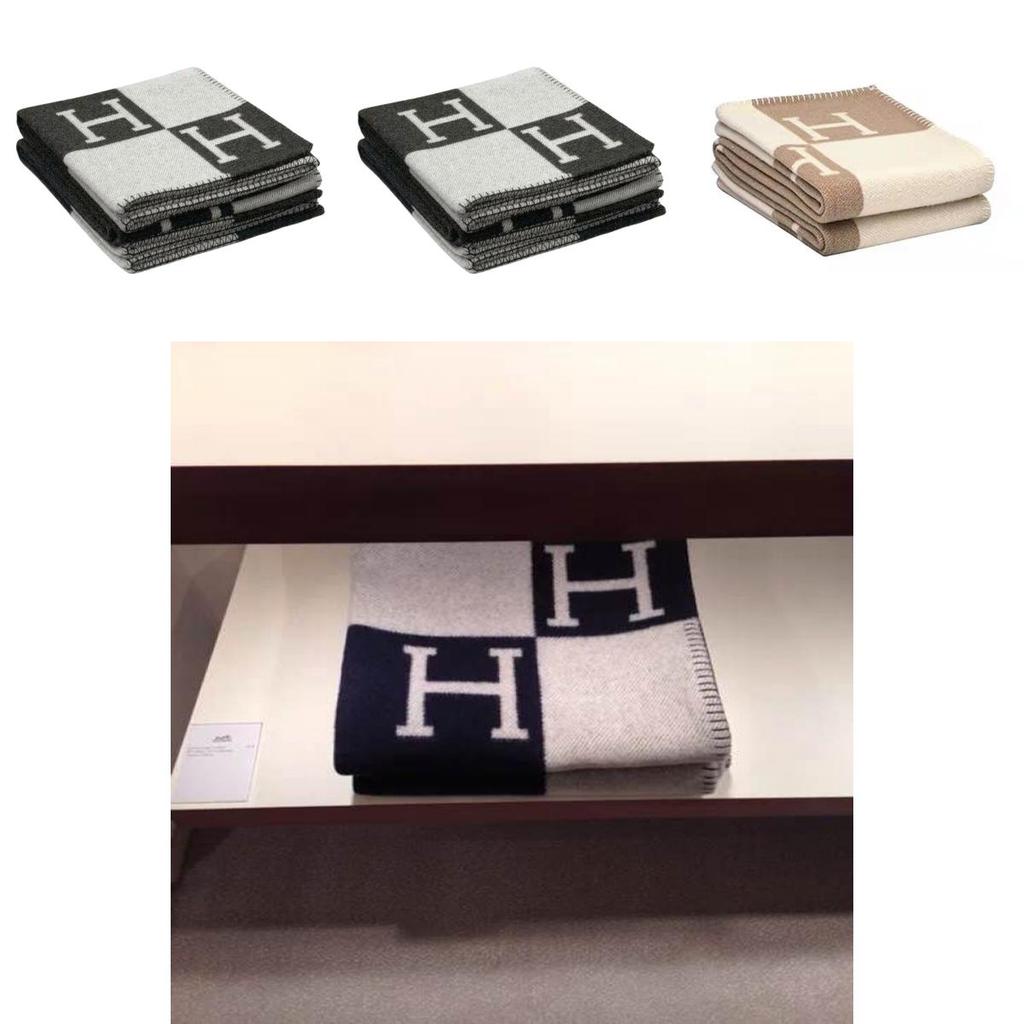 Премиальное зимнее шерстяное одеяло мягкое уютное H-дизайн дорожные покрывала несколько цветов