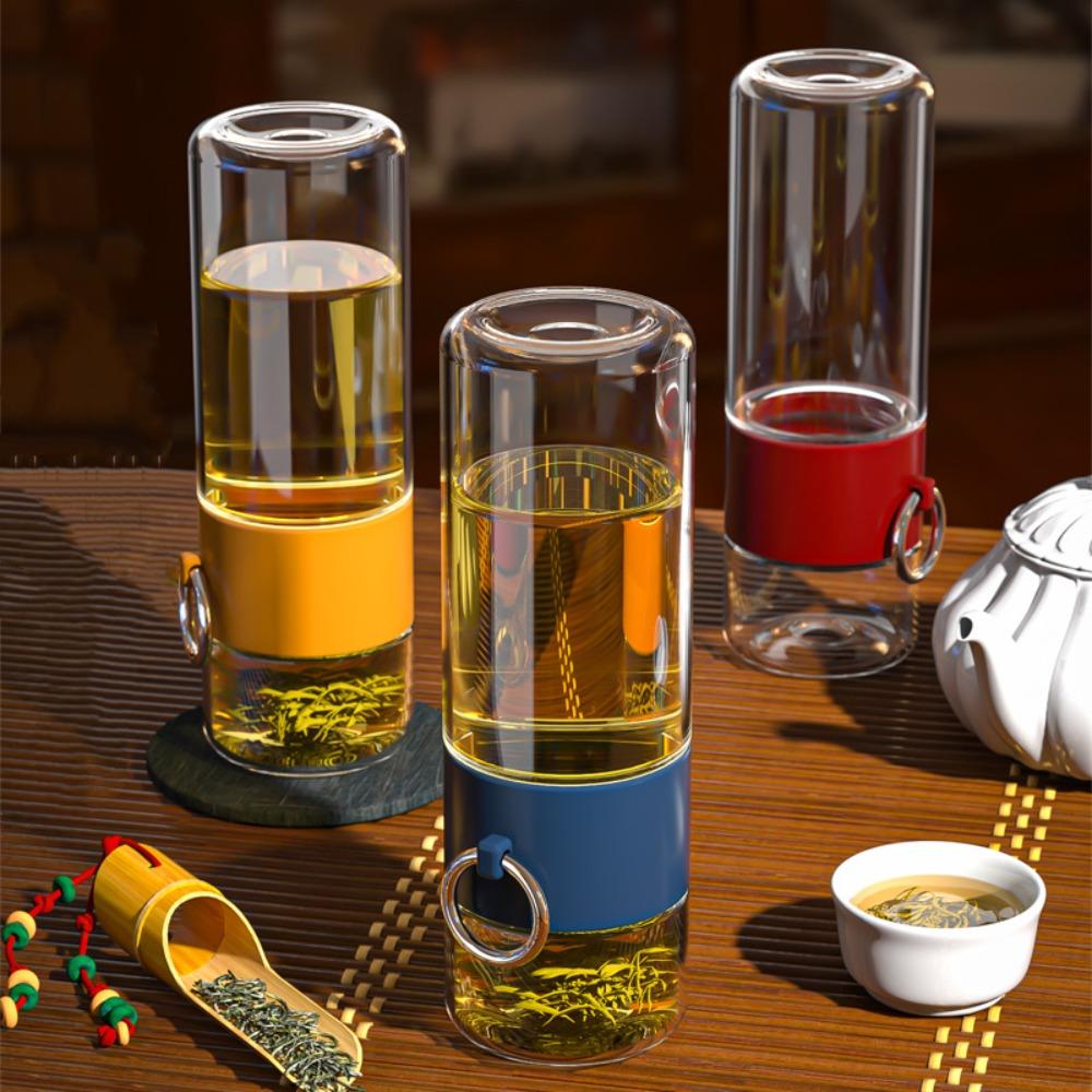 400ML Tea Water Cup with Tea Filter Infuser Tumbler Lightweight Tea Water Bottle  Hiking Camping