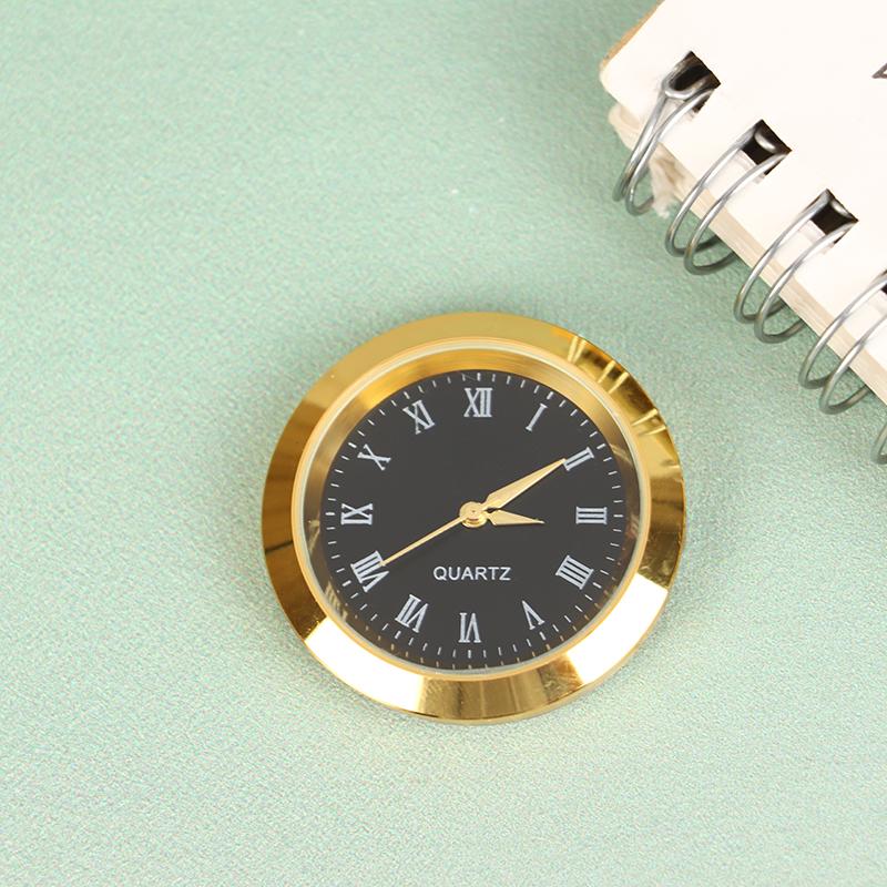 Часы из кварцевого стекла, зеркальные, с круглыми часами, с мозаикой и римскими цифрами, маленькие часы, стол для самостоятельного изготовления, 35 мм 24 мм