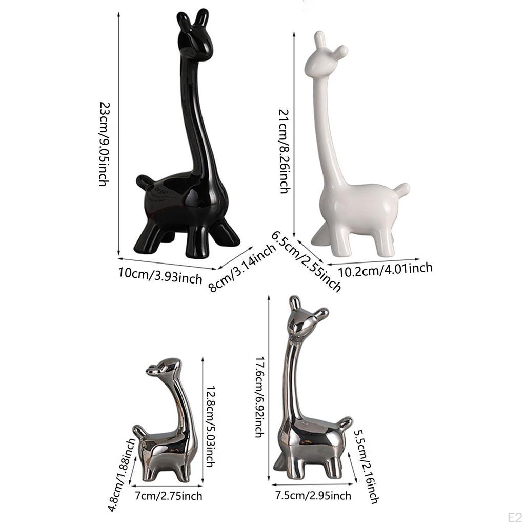 Керамические фигурки семьи оленей, набор для украшения стола, многофункциональное изделие ручной работы для домашнего офиса, декор