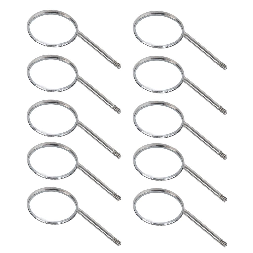 10 штук смотровых зеркал из нержавеющей стали, тип 4 зуба, для ухода за полостью рта