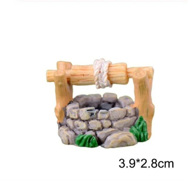1Pcs Garden Mini Water Well Figurines Miniature Craft Vintage Style DIY Ornament Home Decor Home Accessories Handmade Gifts