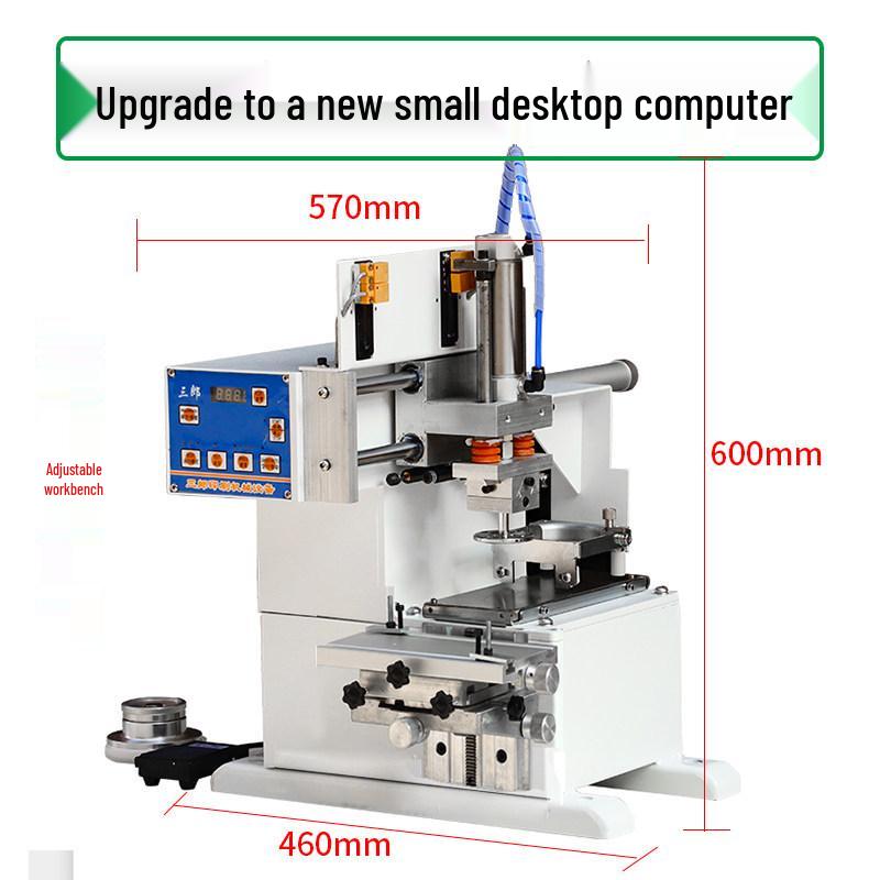 Automatic Large Area Desktop Pad Printer with Enclosed Ink Cup for Trademark and Insole Logos