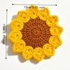 Handmade Crochet Flower Coasters Heat Resistant Mug Mat Creative Trivet Mats  Coffee Cup Use