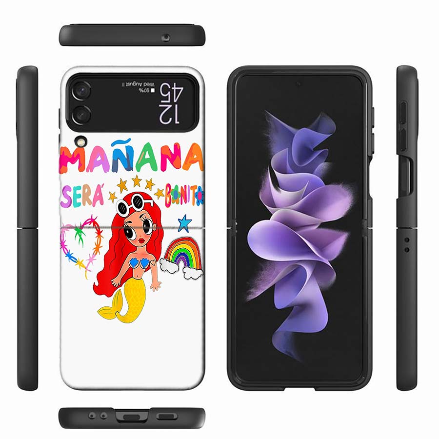 Чехол для телефона Karol G M-Manana Sera B-Bonito для Samsung Z Flip 6 7 5G Z Flip 5 Galaxy Z Flip 3 4 5G ZFlip Ударопрочный Жесткий Чехол TP
