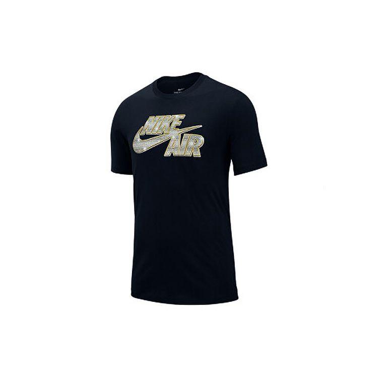 Nike Футболка Seasonal Statement 6 с большим логотипом Dri-Fit, трикотажная, с круглым вырезом и коротким рукавом, мужские топы, черная BQ0691-010