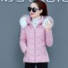 Новая мода, теплый женский пуховик с меховым воротником и капюшоном, зимний пуховик, женский пуховик, женский паркер