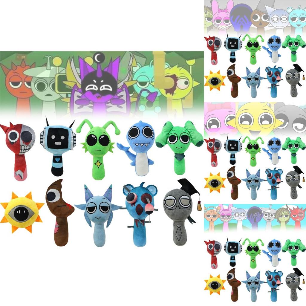 Cute Sprunki Plush Incredibox Rhythm Box Figure Fluffy Cartoon Stuffed Toy