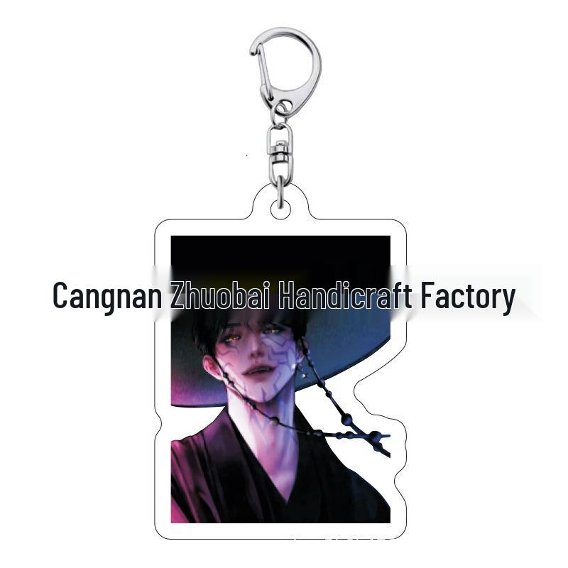 K-pop Брелок для ключей с женской группой «Охотники на демонов»: Милый акриловый брелок для школьной сумки Lumi, Zoe, Mira & Qin Yu