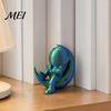 Crescent Moon Astronaut Statue 3D Printed Figurine, Sitting on Spaceman Modern Figurine Statue, Desktop Decoration for Home Office Bookshelf PLA