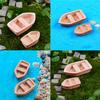 Garden Ornament Mini Boat Ocean Beach Aegean Sea Resin Fairy Dollhouse DéCor