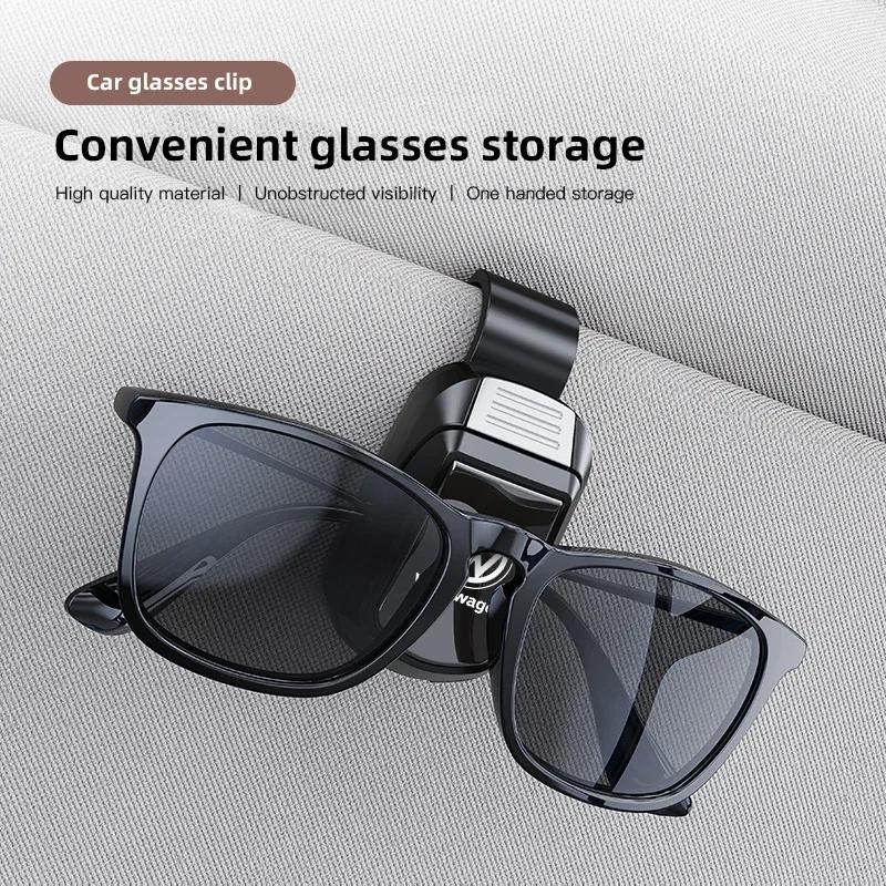 lmn1 Car Glasses Sunglasses Storage Clip Sun Visor Clamp For VW GTI Rline Polo Golf Passat Tiguan Arteon Touareg CC Taigo Caddy T-ROC