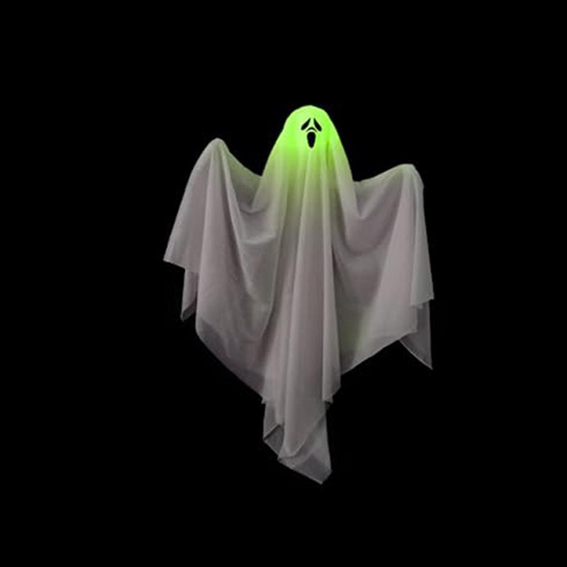 2025 Хэллоуин светящийся белый призрак висит призрак ужас украшение дверь висит привидение дом побег сцена набор реквизит