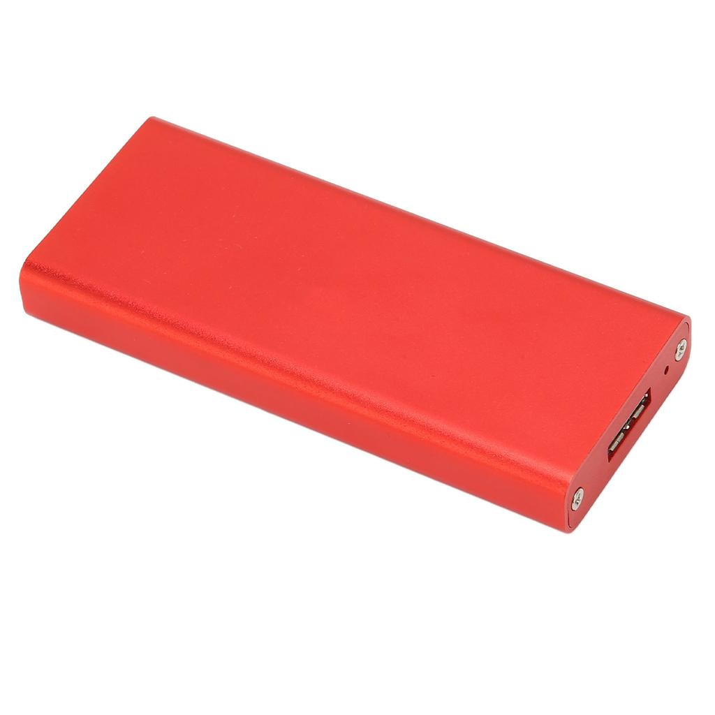MSATA To USB 3.0 SSD Enclosure Adapter 6Gbps Slim Design Good Heat Dissipation Red SSD Enclosure
