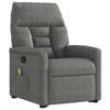 Massage Recliner with Rising Aid Dark Grey Microfiber Fabric