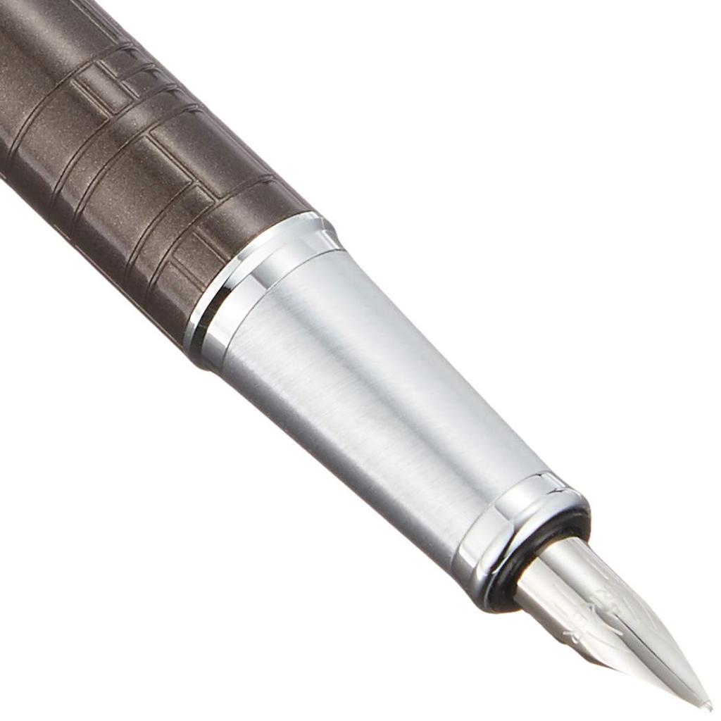 PARKER Премиальная ручка-перьевая металлическая коричневая CT, перо M, официально импортированная, IM, S0949700, двойного использования,