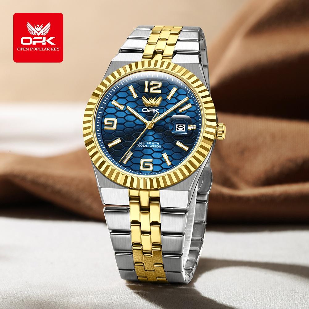 OPK 8186 Business Men's Watch Stainless Steel Waterproof Watch Automatic Date Quartz Men Watch