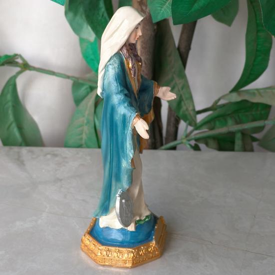 Стоящая статуя Девы Марии, статуэтка Богоматери из смолы, скульптура, домашний офис, книжная полка, украшение рабочего стола, орнамент, духовные дары