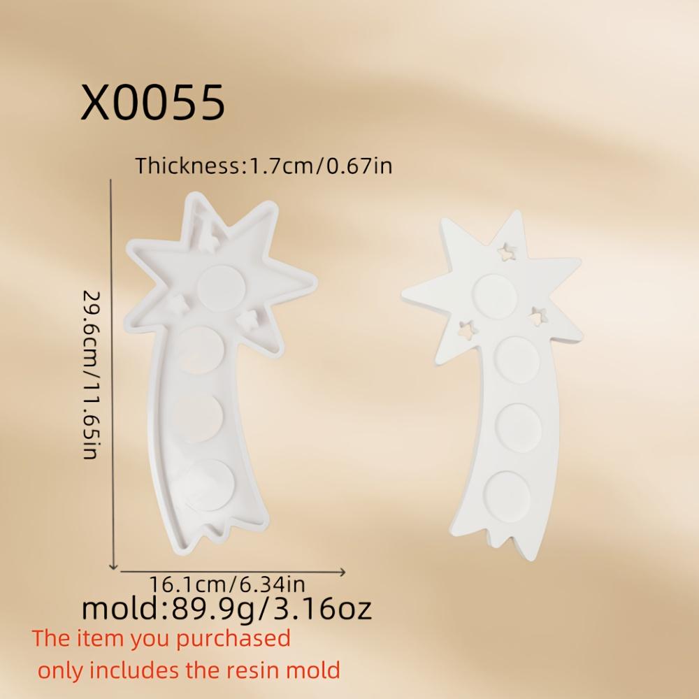 1 шт. Силиконовые формы для литья смолы Звезда Кристалл Подсвечник Формы DIY Эпоксидная смола Декоративные формы DIY Гипсовый Подсвечник