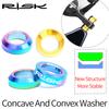 RISK 4Pcs/box MTB Bike Hydraulic Disc Brake Caliper Concave and Convex Washer Spacer Bicycle M6 O Ring Gasket Screw Fastener